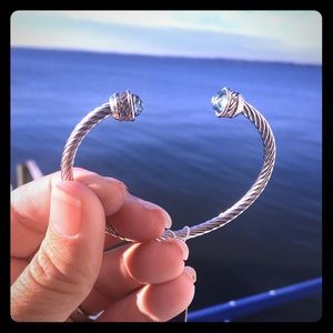Beautiful two toned bracelet w/ CZ